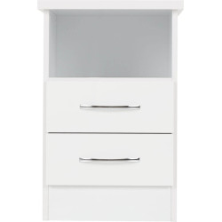 Nevada 2 Drawer Bedside Sonoma Oak Effect - Home Divine