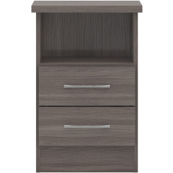 Nevada 2 Drawer Bedside White Gloss - Home Divine