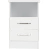 Nevada 2 Drawer Bedside 3D Effect Grey - Home Divine