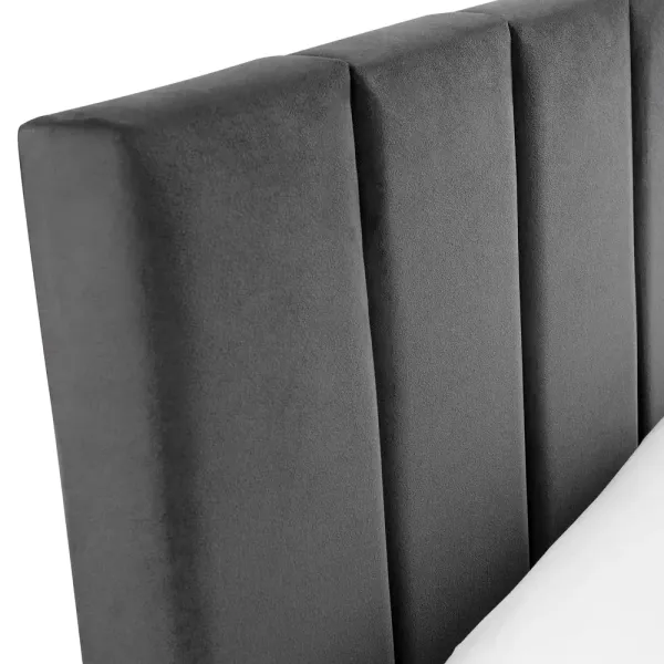 Transform Your Bedroom with Home Divine's Rosa Grey Velvet Bed in a Box