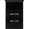 Nevada 2 Drawer Bedside Grey Gloss/Light Oak Effect Veneer