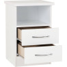 Nevada 2 Drawer Bedside Grey Gloss/Light Oak Effect Veneer