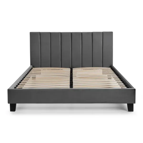 Transform Your Bedroom with Home Divine's Rosa Grey Velvet Bed in a Box