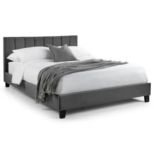 Transform Your Bedroom with Home Divine's Rosa Grey Velvet Bed in a Box