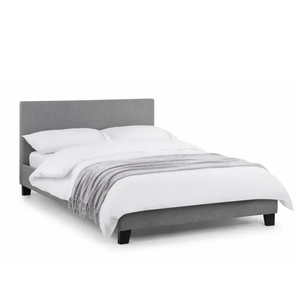 Discover the Luxurious Rialto Light Grey Linen Fabric Bed Frame by Home Divine