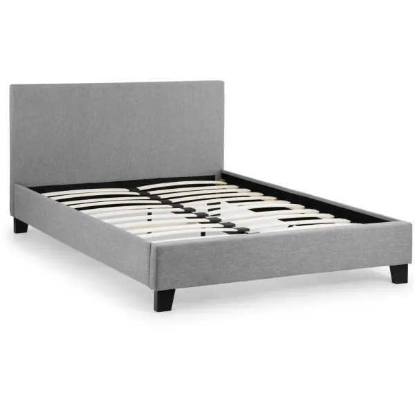 Discover the Luxurious Rialto Light Grey Linen Fabric Bed Frame by Home Divine
