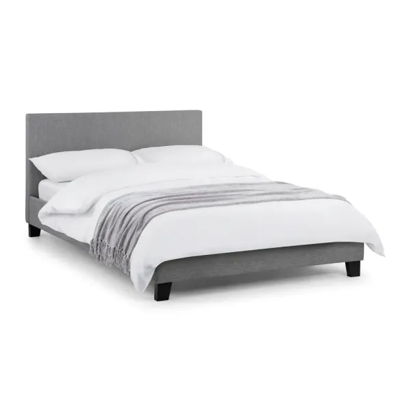 Discover the Luxurious Rialto Light Grey Linen Fabric Bed Frame by Home Divine