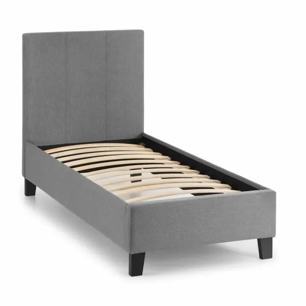 Discover the Luxurious Rialto Light Grey Linen Fabric Bed Frame by Home Divine