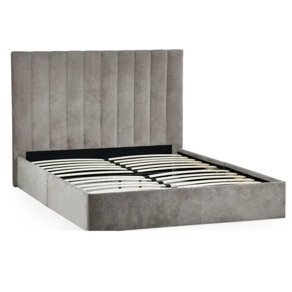 Eloise Bed In A Box Sahara Chenille Grey | Home Divine