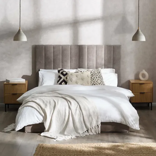 Eloise Bed In A Box Sahara Chenille Grey | Home Divine