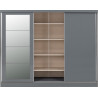 grey sliding wardrobe open view