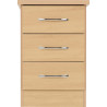 Nevada 3 Drawer Bedside Chest White Gloss - Home Divine