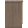 Nevada 3 Drawer Bedside Chest Oyster Gloss/Light Oak Effect Veneer - Home Divine