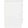 Nevada 3 Drawer Bedside Chest Oyster Gloss/Light Oak Effect Veneer - Home Divine