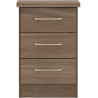 Nevada 3 Drawer Bedside Chest Black Wood Grain - Home Divine