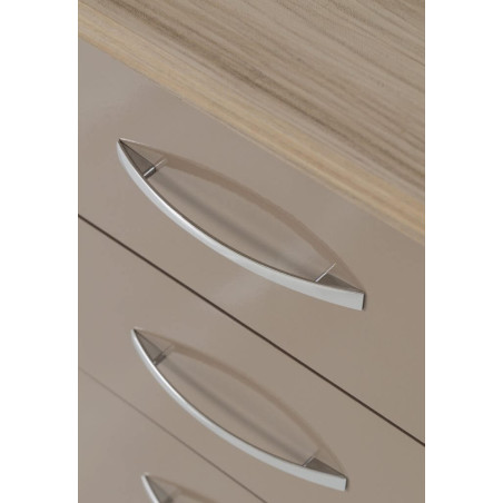 Nevada 3 Drawer Bedside Chest Rustic Oak Effect - Home Divine