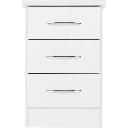 Nevada 3 Drawer Bedside Chest Rustic Oak Effect - Home Divine