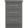 Nevada 3 Drawer Bedside Chest Sonoma Oak Effect- Home Divine