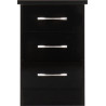 Nevada 3 Drawer Bedside Chest Sonoma Oak Effect- Home Divine