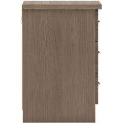 Nevada 3 Drawer Bedside Chest Grey Gloss/Light Oak Effect Veneer