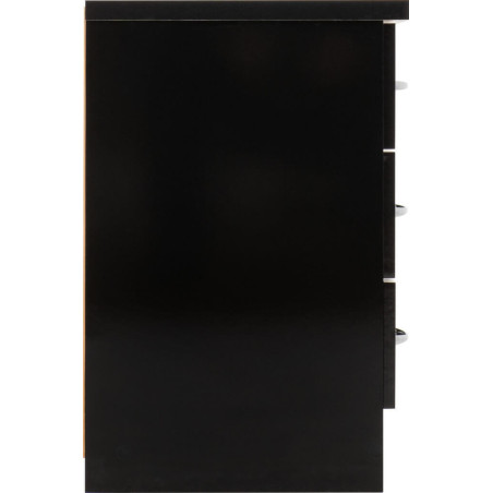 Nevada 3 Drawer Bedside Chest 3D Effect Grey - Home Divine