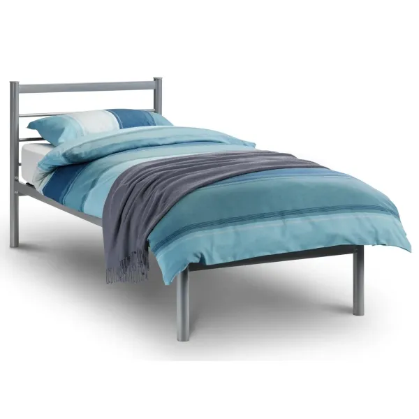 Upgrade Your Bedroom with Home Divine Alpen Metal Bed Frame in Aluminum Finish