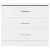 Nevada 3 Drawer Chest white gloss front