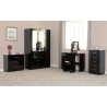 Nevada 3 Drawer Chest black gloss room view