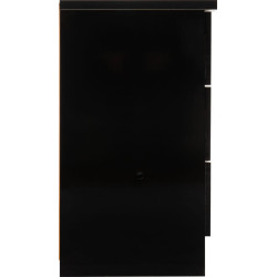 Nevada 3 Drawer Chest black gloss side