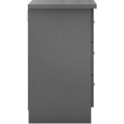 Nevada 3 Drawer Chest 3d effect grey side