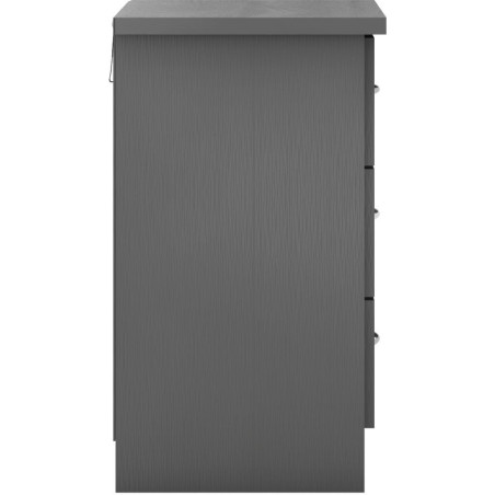 Nevada 3 Drawer Chest 3d effect grey side