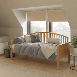 Madrid Wooden Single Day Bed White Shaker Style Oak