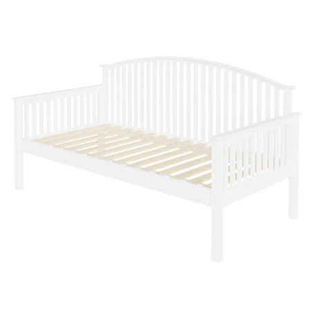 Madrid Wooden Single Day Bed White Shaker Style without mattress