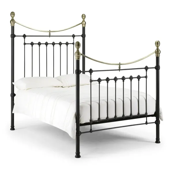 Victoria Metal Bed Frame Black - Add Elegance to Your Bedroom | Home Divine