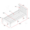 Derby Single 3ft Pine Wooden Bed Frame White dimensions