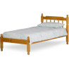 Colonial Single 3ft Spindle Wooden Bed Frame Waxed Pine with mattress