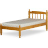 Colonial Single 3ft Spindle Wooden Bed Frame Waxed Pine siderail