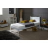 Clifton White Wooden Bed Frame single right side view