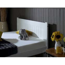 Clifton White Wooden Bed Frame headend