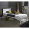 Clifton White Wooden Bed Frame single bedroom view