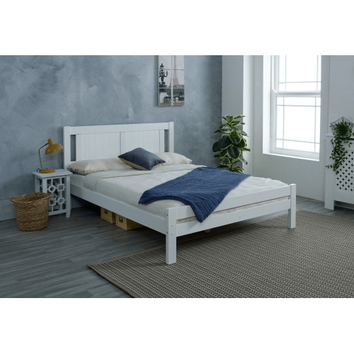 Glory Wooden Bed Frame White small double