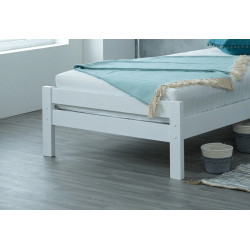 Glory Wooden Bed Frame White single footend