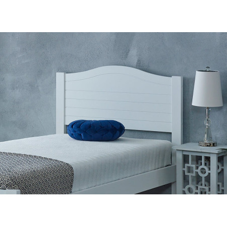 Lauren Wooden Bed Frame White single headend