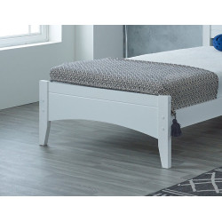 Lauren Wooden Bed Frame White single footend