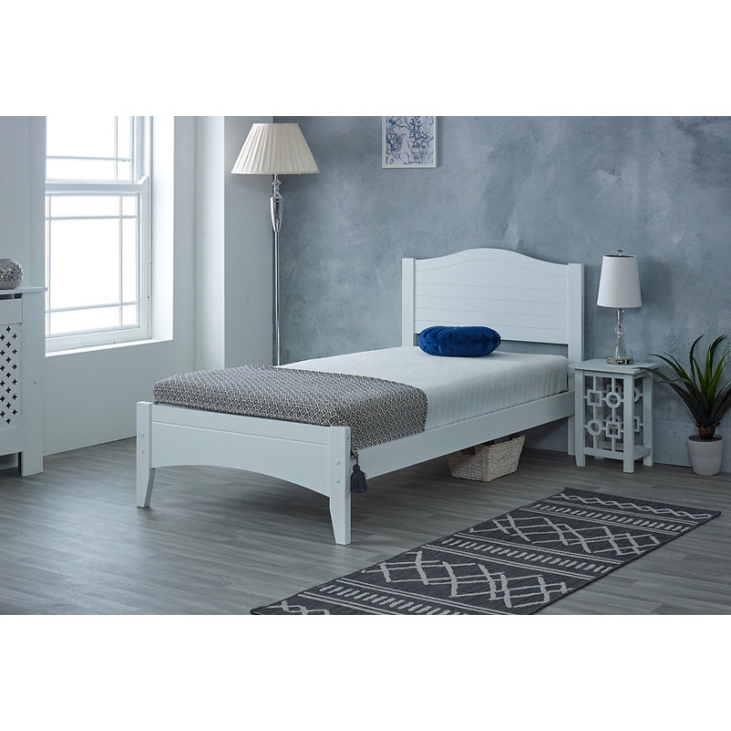 Lauren Wooden Bed Frame White single