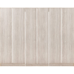 Malvern 6 Door 2 Drawer Wardrobe Urban Snow back view