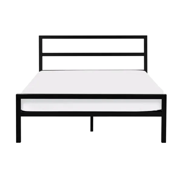 Upgrade Your Bedroom with Home Divine's Soto Metal Bed in Satin Black Finish