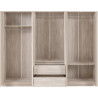 Malvern 6 Door 2 Drawer Wardrobe Urban Snow internal view