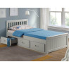 Mission 3FT Single Wooden Storage Bed Frame grey