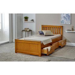 Mission 3FT Single Wooden Storage Bed Frame footend